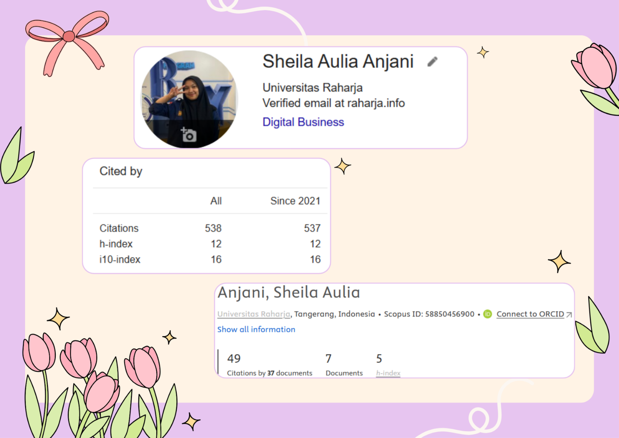 Pink Green and Cream Playful Floral Page Border A4 Horizontal.png