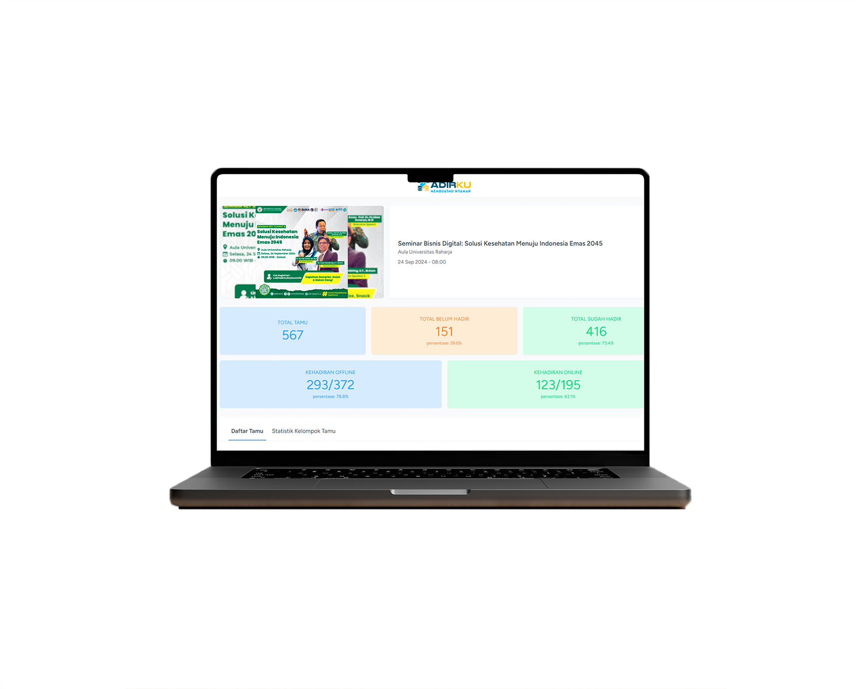 Buku Tamu Hadirku Realtime Viewboard Tamu