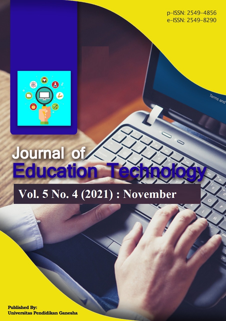 Journal of Education Technology Volume 5, Number 4, 2021, bukti peran serta mahasiswa dalam penelitian Blockchain 4.0.